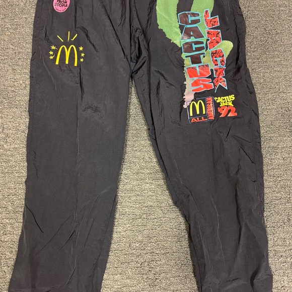 Travis Scott Other - Travis Scott Black Sweatpants with Multicolor Graphics